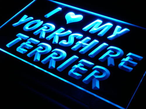 I Love My Yorkshire Terrier Dog Neon Light Sign